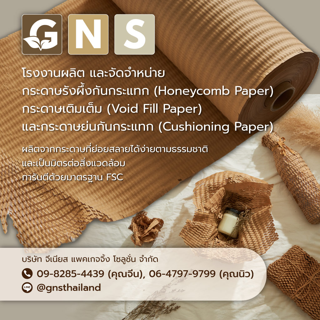 จีเนียสแพคเกจจิ้งโซลูชั่น โรงงานผลิตกระดาษรังผึ้งสมุทรปราการ
